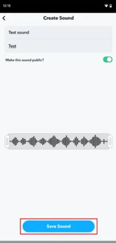 Save Sound in Snapchat