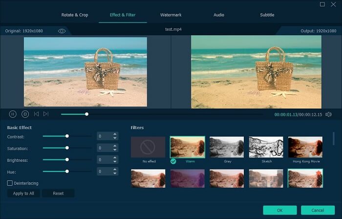 VideoSolo Video Converter Filters