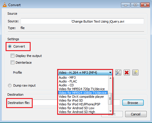Convert MP4 to MP3 with VLC