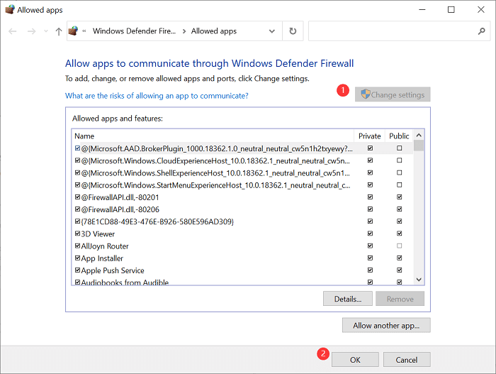 Windows Allowed Apps Through Firewall