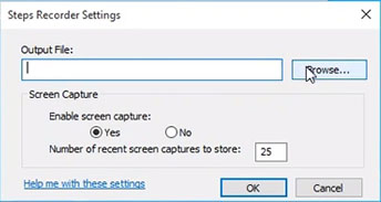 Set Output Location