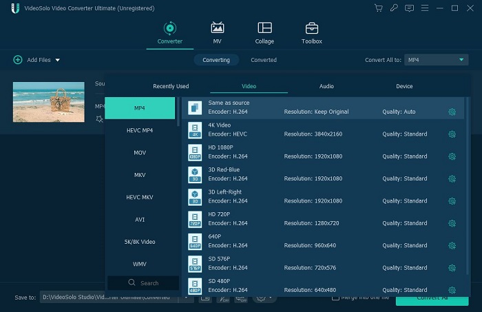 Choose Video Output Format and Quality
