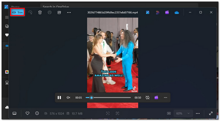 Click Trim To Edit