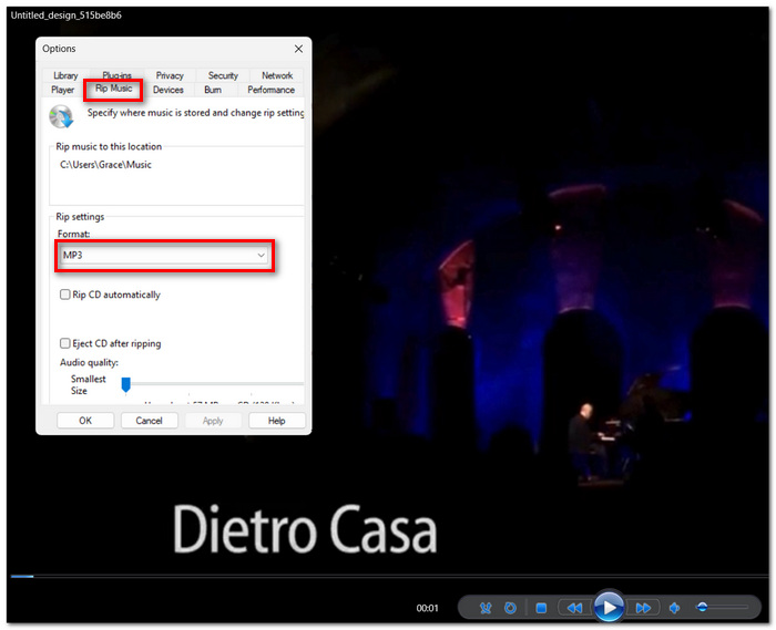 Choose Mp3 Format