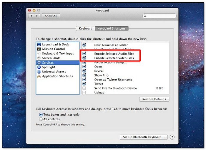 Choose Encode Selected Video Files