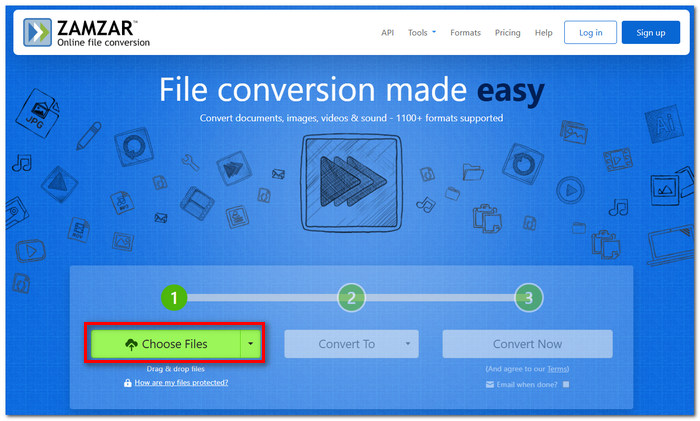 Click Choose Files