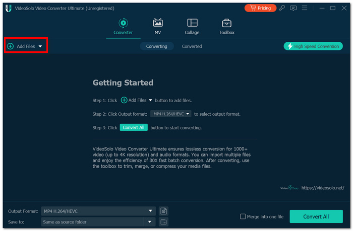 Click Add Files