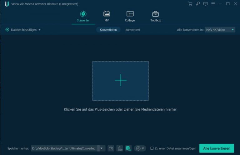 VideoSolo Video Converter Ultimate-Schnittstelle