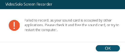 Soundkarte ist belegt