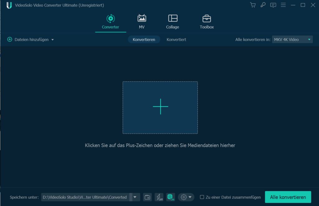 VideoSolo Video Converter Ultimate-Schnittstelle