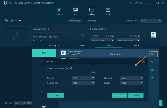 Audio Profile Settings