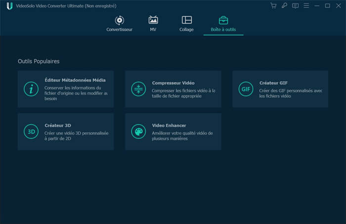 Boîte à outils de VidéoSolo Convertisseur Vidéo