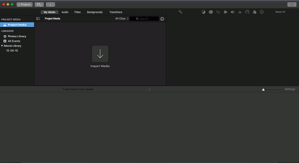 iMovie Importation vidéo