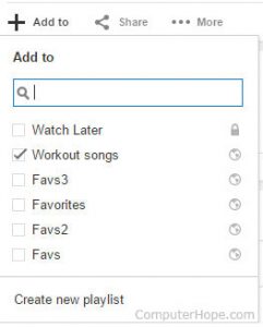 ajouter video a la playlist