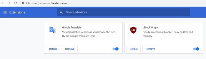 désactiver les plugins dans chrome