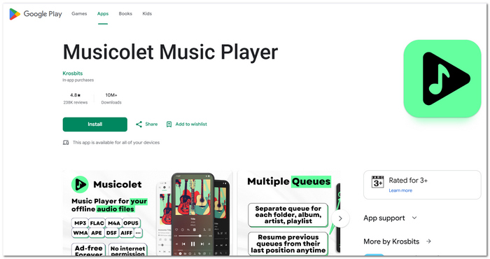 Musicolet Music Player For Android