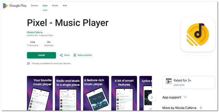 Pixel Music Player For Android