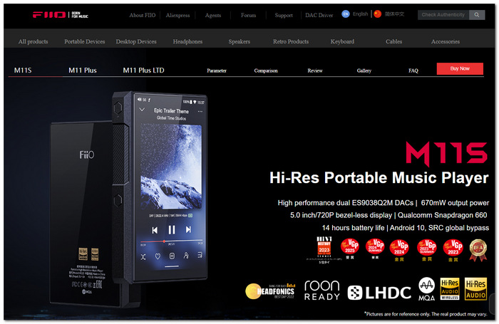 FiiO M11S Digital Audio Player