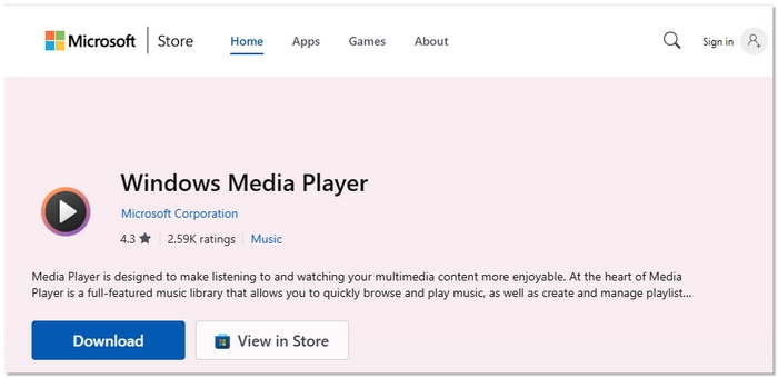 Windows Media Player Hevc
