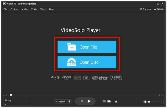 Hit Open File Or Disc