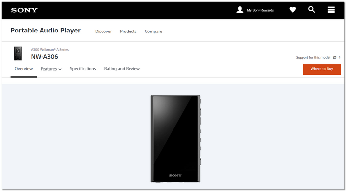Sony NW-A306 Video Player