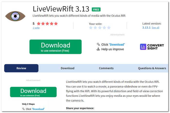 LiveViewRift VR Video Player