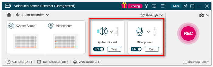 Enable System Or Mic Sound