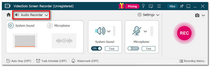 Select Audio Recorder