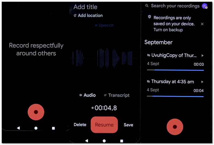 Record On Google Pixel Android