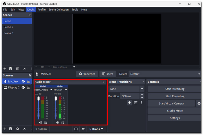 Adjust Audio Mixer