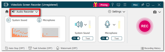 Choose Audio Recorder