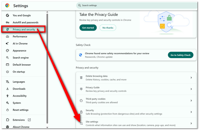 Click Privacy And Security