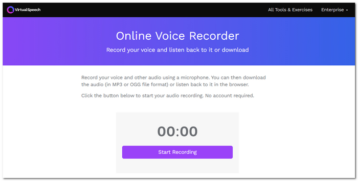 Virtualspeech Online Voice Recorder