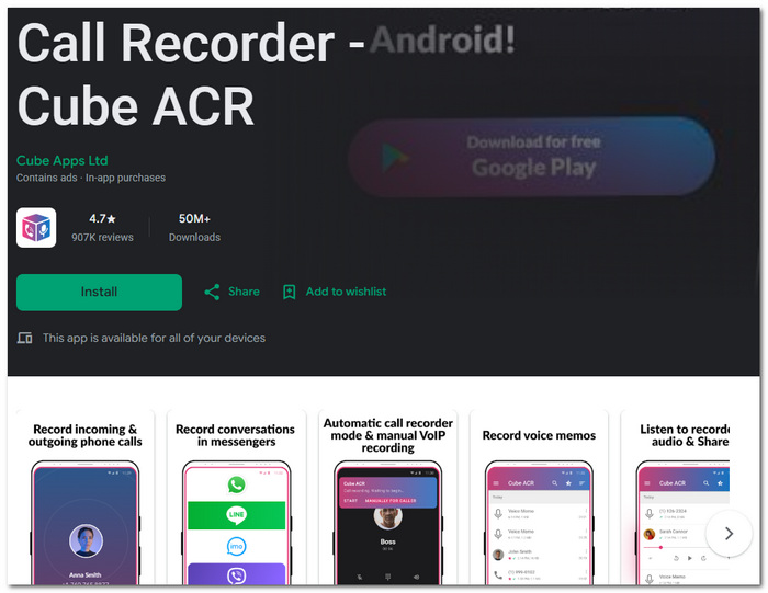 Cube Call Recorder Android