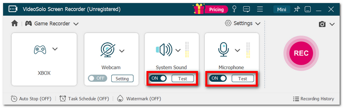 Turn On System And Mic Sound