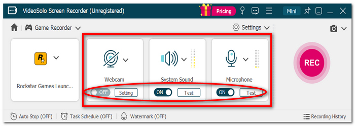 Toggle On System And Mic