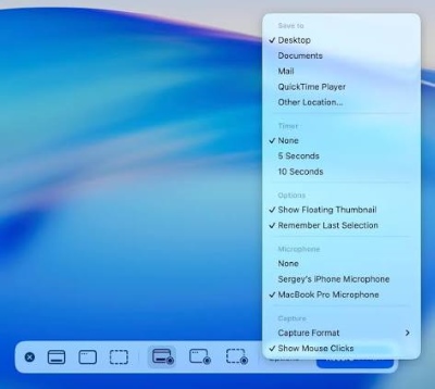 Quicktime Record Screen