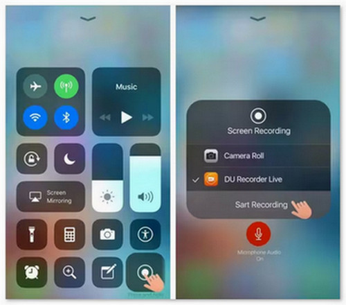 DU Screen Record on iPhone