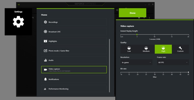 Nvidia Recording Settings