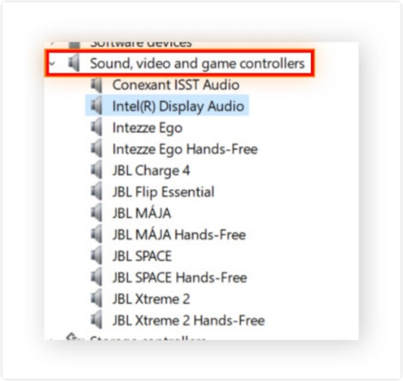 Select Sound Video And Game Controllers