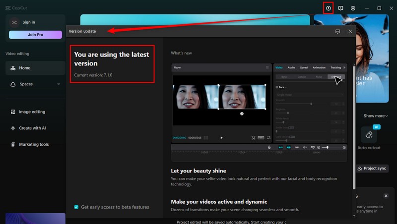 Update The Capcut App