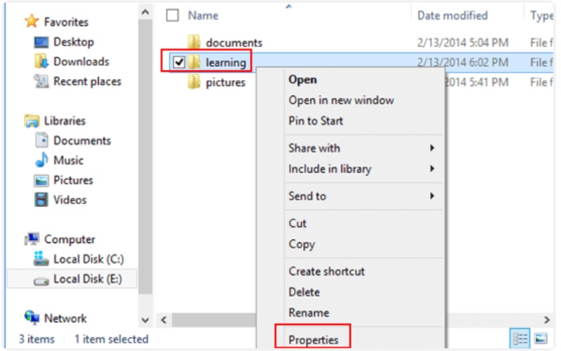 Select The Properties