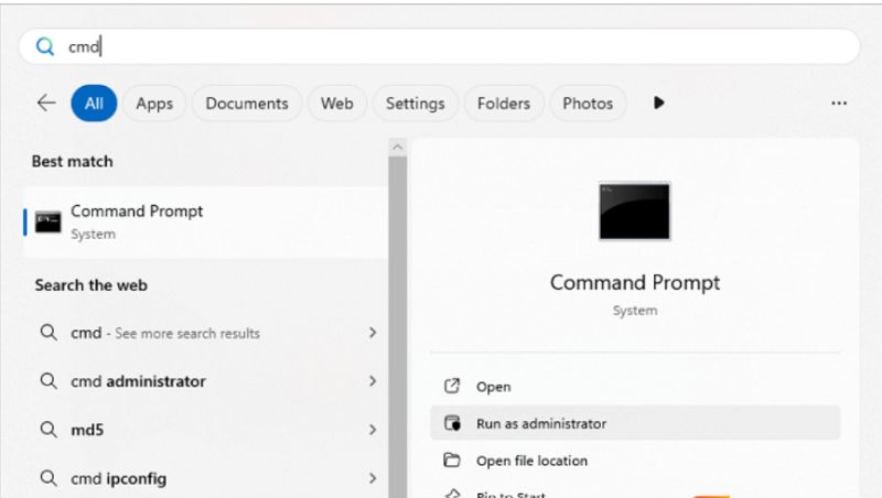 Open Command Prompt