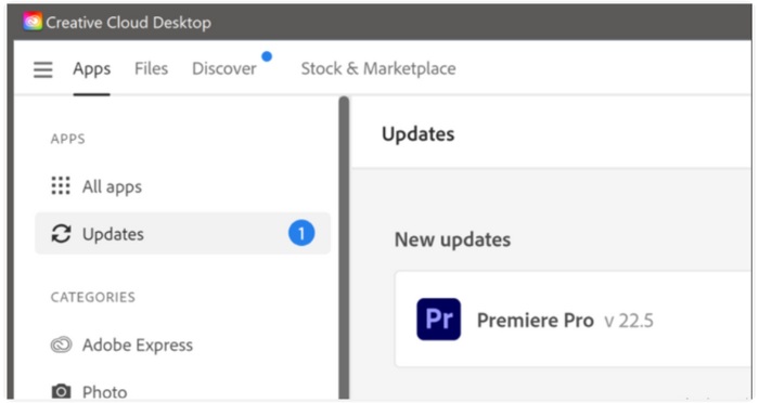 Update Premiere Pro