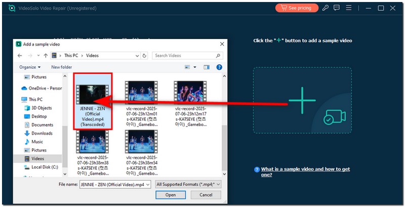 Add The Sample Video