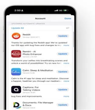 Tap Update