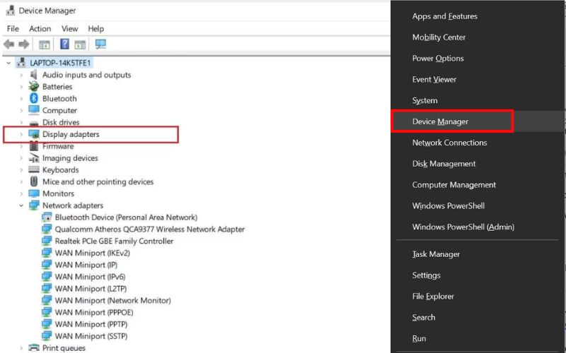 Click Display Adapters