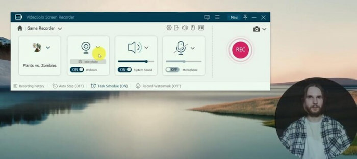 Webcam In Gameplay Recorder
