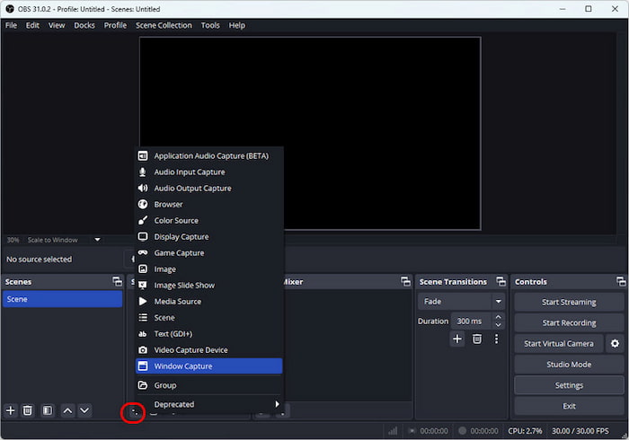 OBS Choose Window