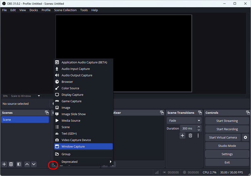 OBS Choose Window